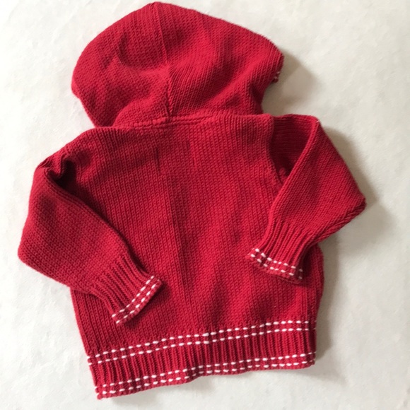 Baby gap red knit sweater 18-24 months - Picture 3 of 3